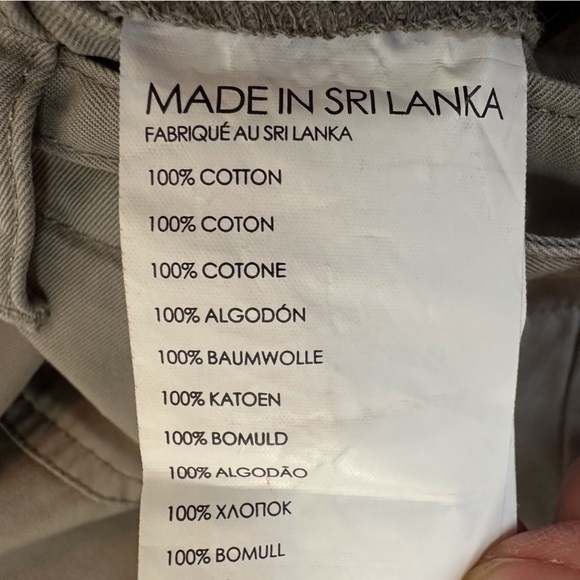 CLUB‎ MONACO Tea Dyed Bootcut Cropped Chinos Army Green Utility Vibe Size 12 - Picture 12 of 14